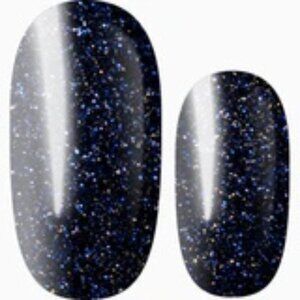 3 for 15 - LILY & FOX - MIDNIGHT SPARKLE Nail Stickers Wrap Strips Blue Glitter